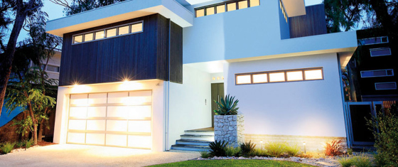 B&D Design-A-Door - Custom aluminium frame with acrylic inserts - 100% Garage Doors