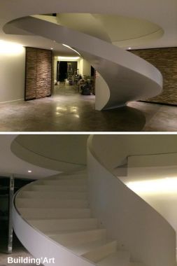 Mise en peinture sur site d'un escalier Acier par procédé électrostatique