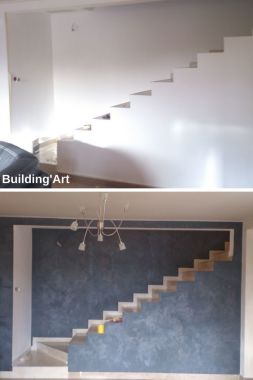 Rénovation peinture et son enduit effet métallisé 