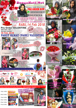 Bunga Valentine 2018 gratis kirim Seluruh Indonesia