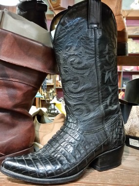 We sell vintage but little worn, 100% leather American western Boots