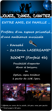 des minis forfaits pour vos fêtes, anniversaires ....