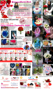 Mawar Valentine 2018 di Jakarta Bogor Depok Tangerang Bekasi