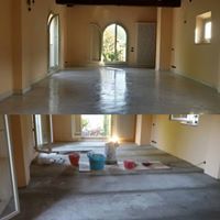 prima e dopo pavimento a calce Prato