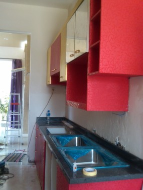 progress pembuatan kitchen set surabaya barat