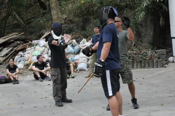 SINAG FMA members during a friendly sparring session with other FMA practitioners
