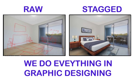 This is a sample of our work quality in virtual staging . We deliver on time with best rates and best quality.