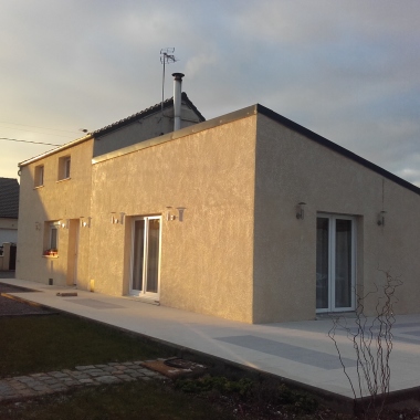 terrasse pavée et menuiseries pvc