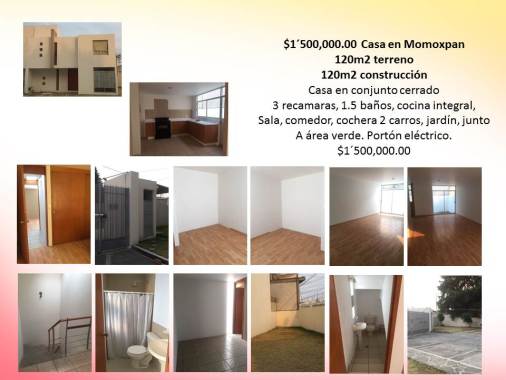 $1´500,000.00 CASA EN MOMOXPAN