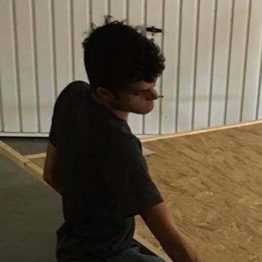 Moi en travaux de menuiserie.