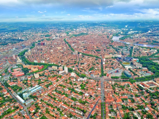 Toulouse vue du ciel