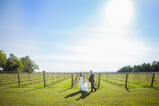 Time alone as Husband and Wife walking past the vineyard.
