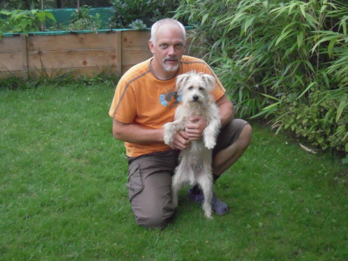 Moi Même en compagnie d'un petit pensionnaire.