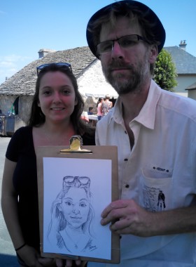 Animation caricature fête de village