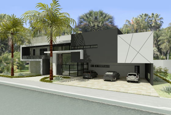 Casa de 850,00m², projetada com quartos direcionados ao Leste, alumínio e vidro foram mto utilizados neste projeto contemporâneo. Projetado por Rapha Noronha.