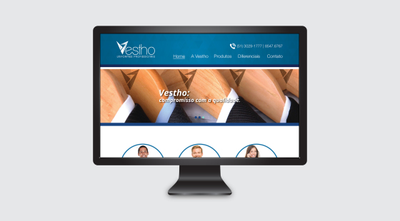Site desenvolvido para a Vestho, empresa que comercializa uniformes profissionais