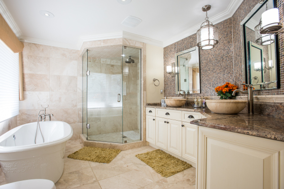 Master bath in a Milton home