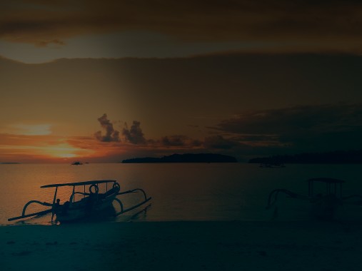 Sore hari di gili kedis lombok