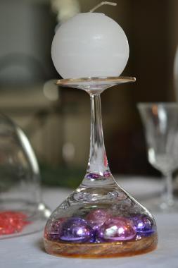 Décoration de table "Noël rose"