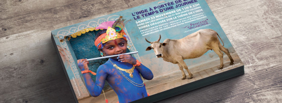 Création graphique, retouche et montage photo pour "princesse vagabonde".