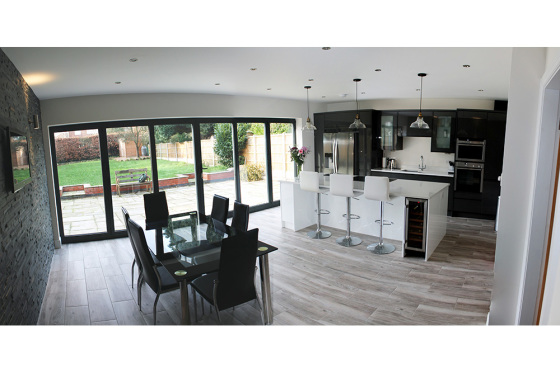 York Kitchen extension. Bi-fold doors