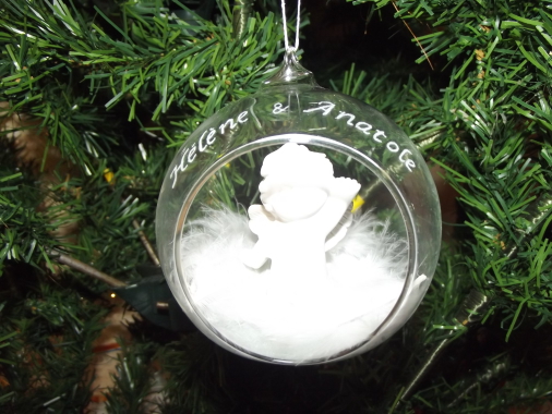 boule de noel gravure prenom