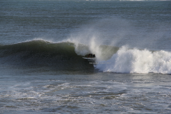 Praia de Santo Amaro de Oeiras - Dezembro de 2017. Free surf