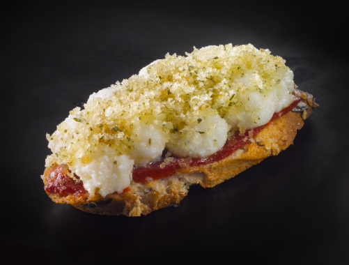 Tosta de Brandada de bacalao. Ideal para lunch de empresa.