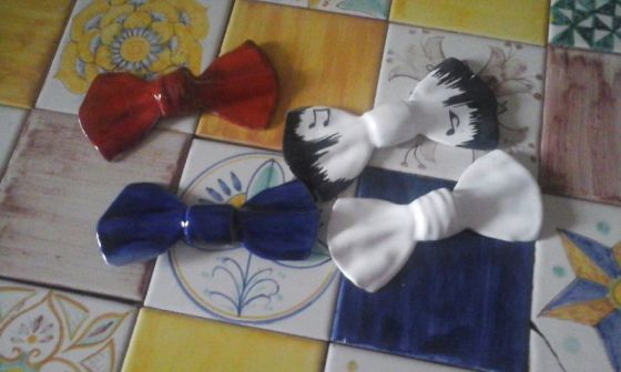 papillon in ceramica realizzati a mano