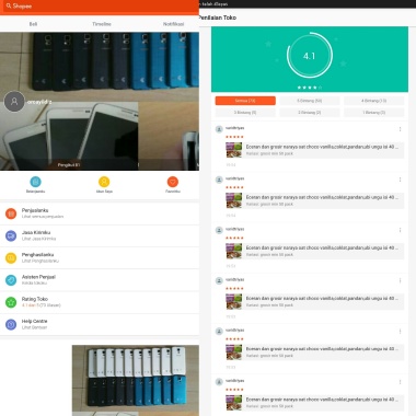Feedback toko online shopee