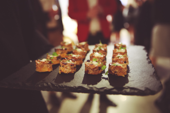 canapés at Alex Perry for Linen House Event