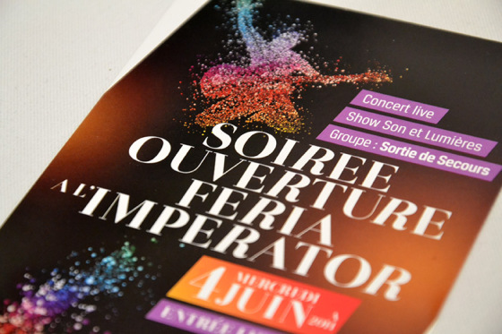 Affiche pour soirée ouverture Féria de Nimes