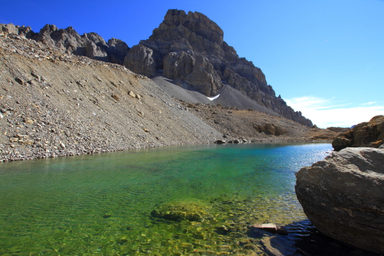 Lac long et brecque de Chambeyron - Haute vallée de l'Ubbaye - Alpes de haute provence - ©2014