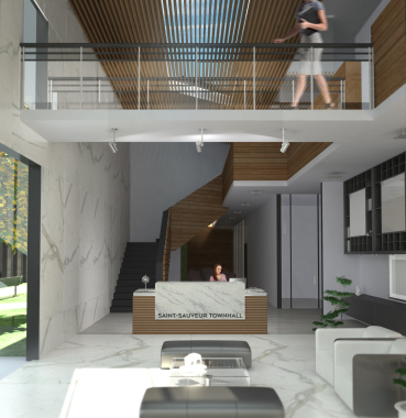 Interior Rendering, Town Hall