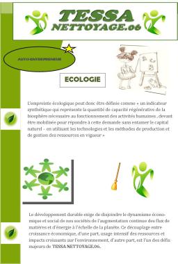 pourquoi tessa fais de l ecologie
