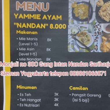 Google Mie Ayam Nandan Sleman Yogya Google Yammie Ayam Nandan *information hidden*Jalan Monjali 30C Gang Intan Nandan Ngaglik Sleman Yogya Google Mie Ayam Nandan *information hidden*Jl Monjali No 30C Gang Intan