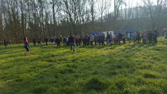 séance coachée pour une après midi sportive de jeunes étudiants !