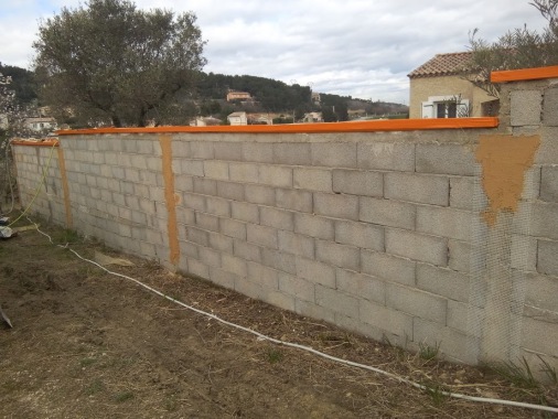Preparation du mur
pose de la trame