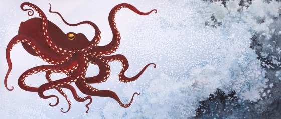 MEMOIRE DE MER, Aquarelle, 32×74, 2018