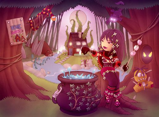 illustration pour un jeu vidéo sur tablette