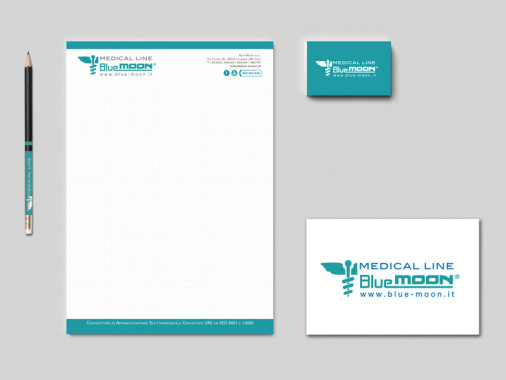 Cliente: Blue-Moon Srl | Logo aziendale per linea medicale | Anno: 2015