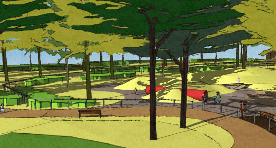 Programa base para um Parque Infantil no Parque das Lagoas em Fernão Ferro, Seixal, 2014.