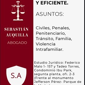 Sebastián Auquilla,  Asesoría Legal