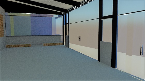Projeto de fechamento em vidro, para espaço vip.