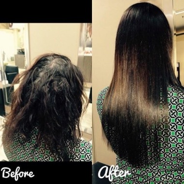 Hair extension transformation
