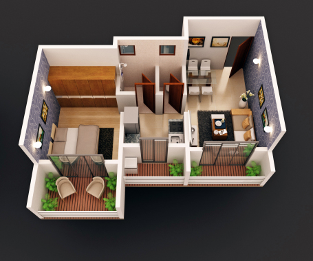 Floor layout 3d view