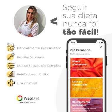 Meus pacientes podem acessar todas as informações de plano alimentar, receitas, orientações e evolução a partir de um aplicativo.