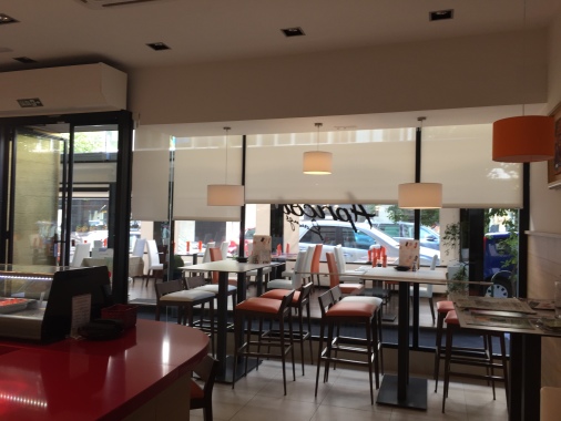 Cortinas enrollables de Polyscreen sistema a manivela