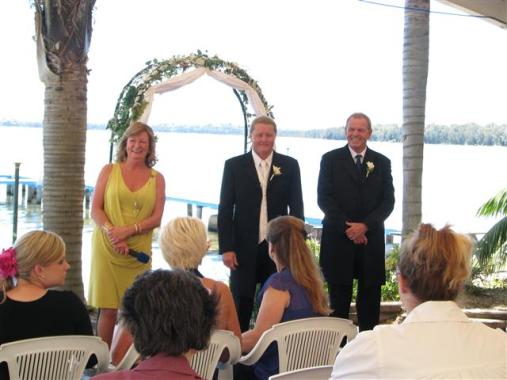 We  have a fun time at my weddings.