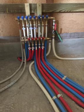 Nourrice de distribution sur construction neuve.